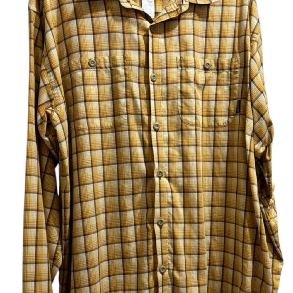 Patagonia Yellow Plaid Casual Button Down Shirt